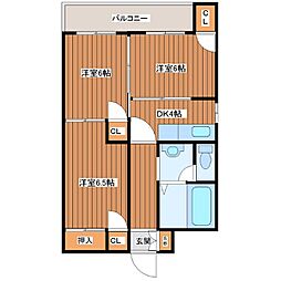 ロイヤルハイツ宏和 3LDKの間取図画像
