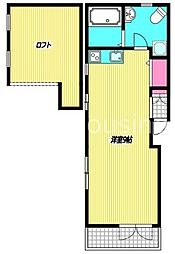西武新宿線 野方駅 徒歩2分の賃貸アパート 2階ワンルームの間取り