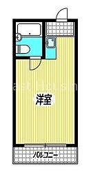 東京メトロ丸ノ内線 中野坂上駅 徒歩7分の賃貸マンション 3階ワンルームの間取り