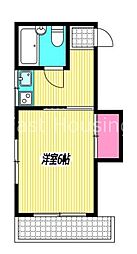 都営大江戸線 中野坂上駅 徒歩7分の賃貸アパート 1階1Kの間取り