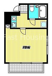 西武新宿線 下落合駅 徒歩7分の賃貸マンション 2階1Kの間取り