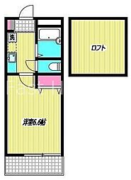 JR中央線 高円寺駅 徒歩4分の賃貸アパート 2階1Kの間取り