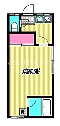 西武新宿線 上井草駅 徒歩15分の賃貸アパート 2階1Kの間取り