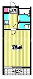 メゾンしなの 1Kの間取図画像