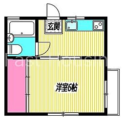 ホワイトコーポ 1Kの間取図画像