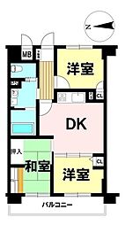 間取図画像 3DK
