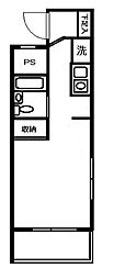 スカイコート高円寺3 1Kの間取図画像