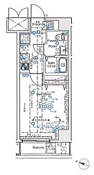 ヴォーガコルテ池上弐番館 1Kの間取図画像