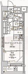 ヴォーガコルテ東府中アジールコート 1Kの間取図画像