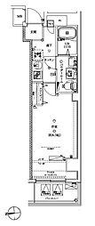 フェルクルール押上 1Kの間取図画像