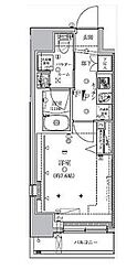 クレイシア芝浦ウォーターフロント 1Kの間取図画像