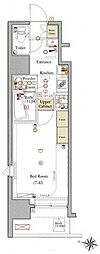 ヴォーガコルテ板橋本町アジールコート 1Kの間取図画像
