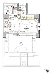 ヴォーガコルテ板橋本町アジールコート ワンルームの間取図画像