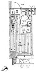 メインステージ蒲田6エグザ 1Kの間取図画像