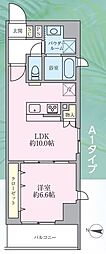 旭building 1LDKの間取図画像