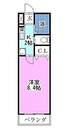 クレオ舞浜2 1Kの間取図画像