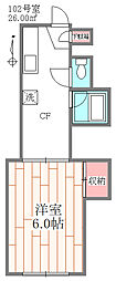エイト・ハイム 1Kの間取図画像