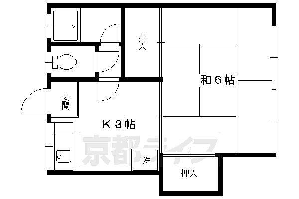 京都府京都市左京区聖護院西町(賃貸マンション1K・2階・21.30㎡)の写真 その2