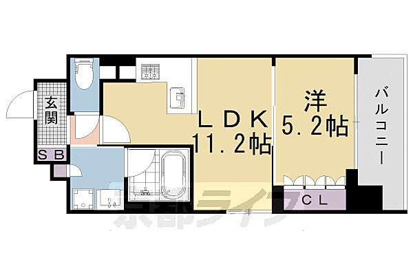 リーガル京都西陣II 604｜京都府京都市上京区堀川通寺之内上る寺之内竪町(賃貸マンション1LDK・6階・42.24㎡)の写真 その2