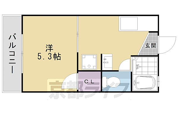 北山ヒルズ A-101｜京都府京都市北区上賀茂菖蒲園町(賃貸アパート1K・1階・20.64㎡)の写真 その2