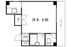 京都府京都市左京区北白川上別当町（賃貸マンション1K・2階・23.30㎡） その2