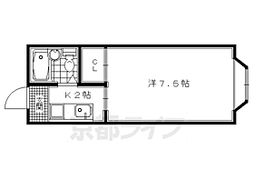 トミーハイツ 210 ｜ 京都府京都市北区紫野下若草町（賃貸アパート1K・2階・19.00㎡） その2