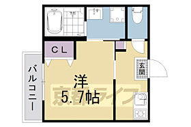 京都府京都市左京区一乗寺中ノ田町（賃貸マンション1K・3階・20.50㎡） その2