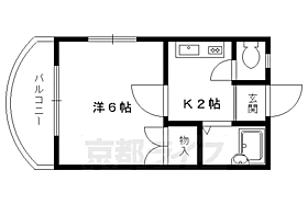 京都府京都市左京区田中下柳町（賃貸マンション1K・2階・21.39㎡） その2