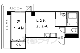 第二池田ビル 305 ｜ 京都府京都市北区大宮南田尻町（賃貸マンション1LDK・3階・46.00㎡） その2