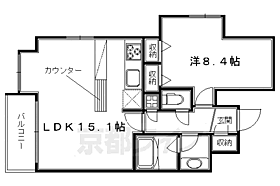 京都府京都市左京区田中南西浦町（賃貸マンション1LDK・5階・53.30㎡） その2