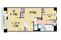 叡山電鉄叡山本線 茶山・京都芸術大学駅 徒歩8分の賃貸マンション 3階2SLDKの間取り