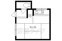 今出川マンション 3階1Kの間取り