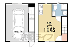 ガレージハウス上賀茂 ワンルームの間取図画像