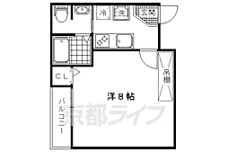 アークリード下天神 3階1Kの間取り