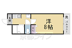 華陽ハイツ 3階1Kの間取り