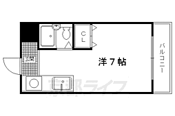 ヤスミマンション 2階1Kの間取り