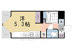 ＤＥＴＯＭ‐1鴨川 3階ワンルームの間取り
