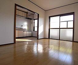 京都市営烏丸線 松ヶ崎駅 徒歩4分の賃貸アパート 1階2LDKのリビング/ダイニング