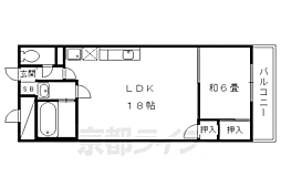 マッケンジー東堀川 101 1階1LDKの間取り