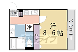 仮称）上京区堀出シ町　新築計画 3階1Kの間取り