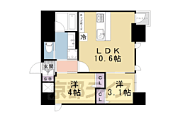 京都地下鉄東西線 二条駅 徒歩12分の賃貸マンション 5階2LDKの間取り