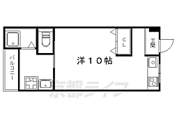 京阪本線 出町柳駅 徒歩13分の賃貸マンション 3階ワンルームの間取り