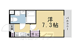 Ｄ．Ｃｌａｒｅｓｔ　ＣＲＥＳＴ　ＴＡＰＰ　二条 501 5階1Kの間取り