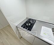 2口ガスコンロ付きのキッチン