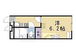レオパレスメゾンエトワール桂南 1Kの間取図画像
