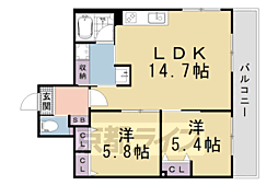 INSIGHT REPOS YANASHINA SHIN-JUJO 2LDKの間取図画像