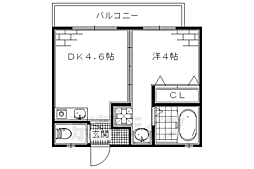 La.Calme 1DKの間取図画像