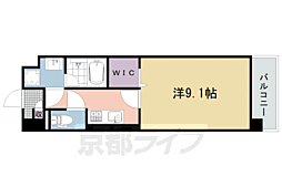 ぽわん 1Kの間取図画像