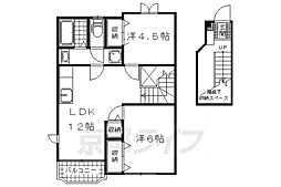 アウローラ比叡1 2LDKの間取図画像