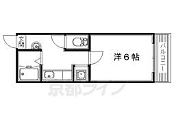 REGIS・14 1Kの間取図画像